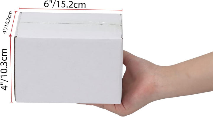 EYMPEU 40 Stück 15,3x10,2x10,2cm Weisse Versandkarton, Kartons für kleine Gegenstände, Spielzeug, Sc