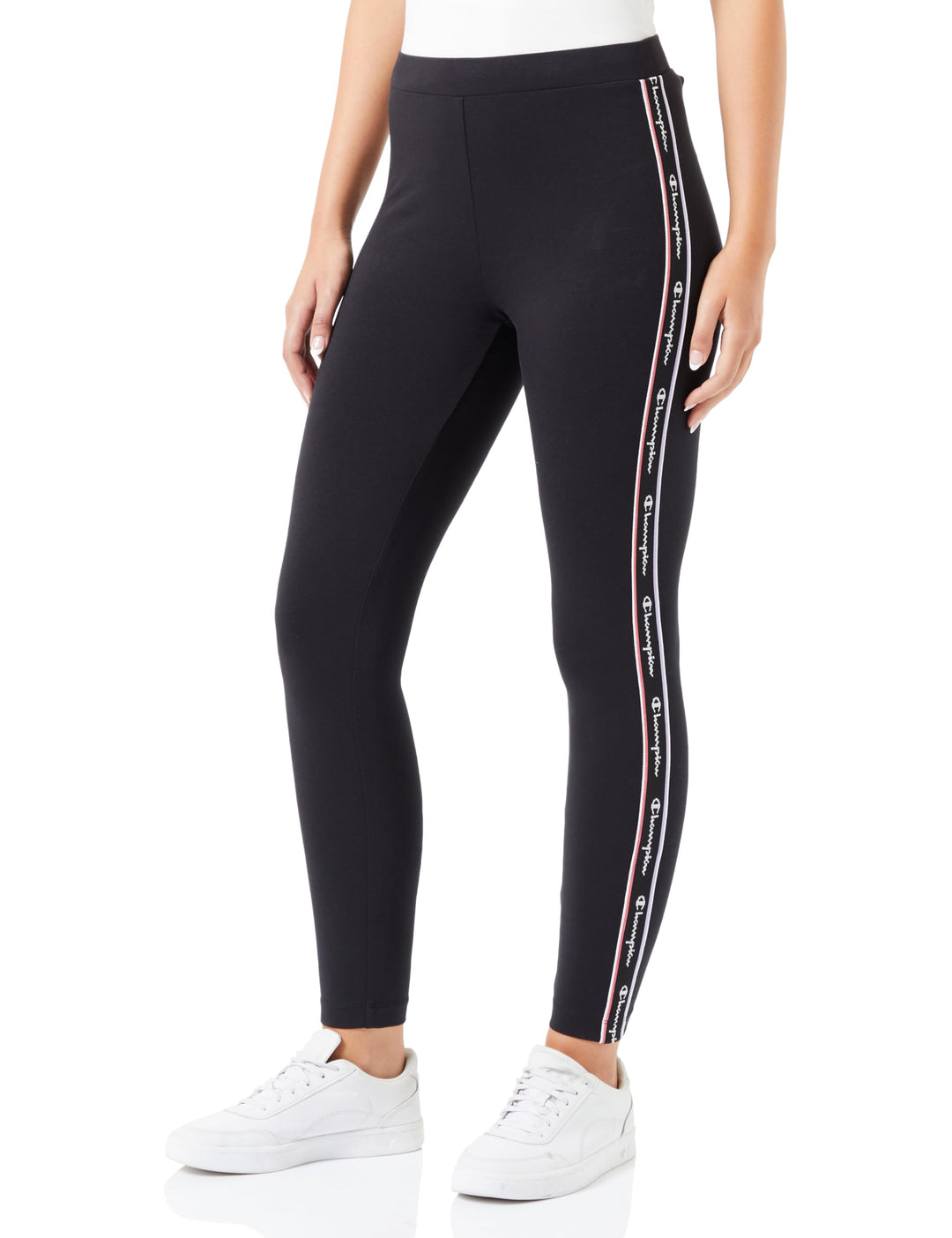 Champion Damen Leggings XS Schwarz, XS Schwarz