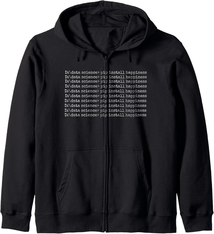 Data Science python programming cute pip install happiness Kapuzenjacke