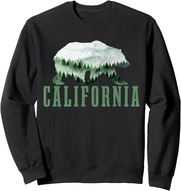 California Bär Grizzly Natur USA Kalifornien Souvenir Sweatshirt