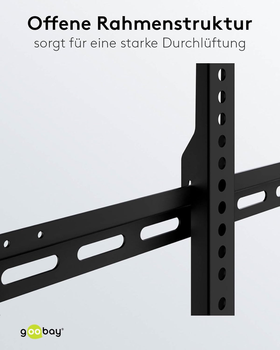 Goobay Wandhalterung 75 Zoll extra Flache Halterung für grosse Fernseher von 43 bis 100“ bis 75Kg ma