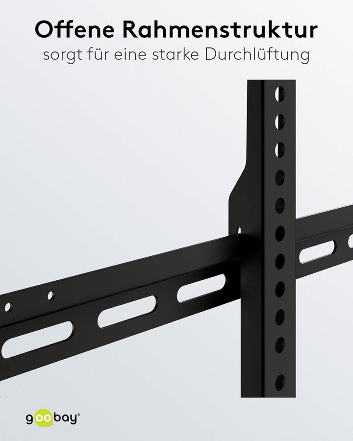 Goobay Wandhalterung 75 Zoll extra Flache Halterung für grosse Fernseher von 43 bis 100“ bis 75Kg ma