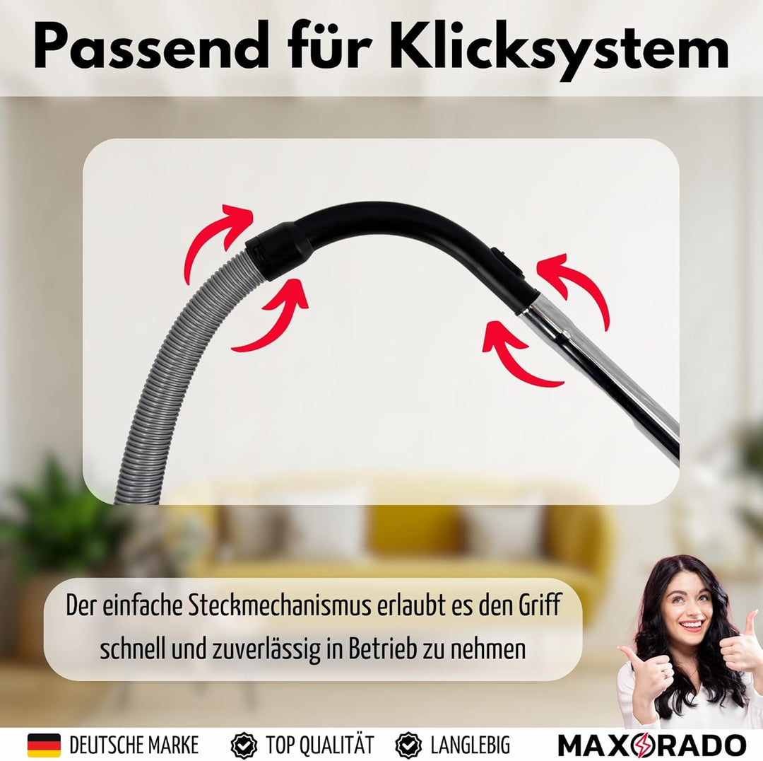 Staubsauger Handgriff 35 mm Hand Griff Schlauchgriff Ersatz Rohr kompatibel mit Ersatzteil für Miele