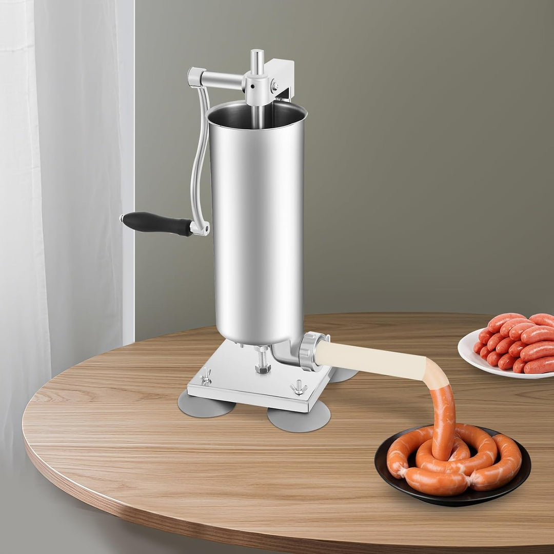 Manuell Wurstfüllmaschine, 3L Wurstfüllmaschine mit 4 Saugnäpfen | 3L Edelstahl Wurstfüller Maschine