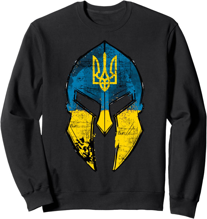 Ukraine Shirt Sparta Helm Ukraine Wappen Fahne Herren Damen Sweatshirt