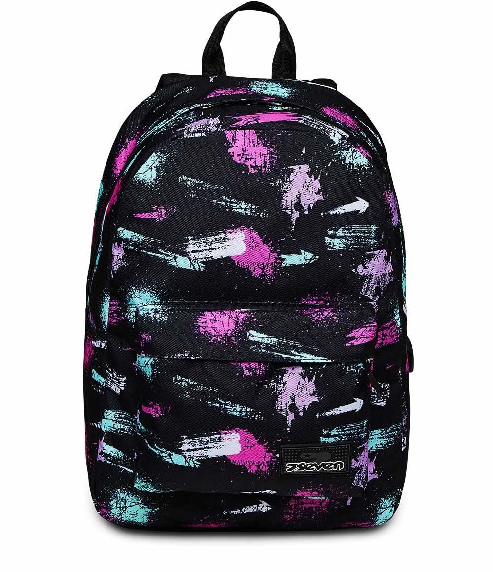 Zaino Scuola Elementare e Medie Ragazza Seven – ISCHOOLPACK, Mehrfarbig – mit integrierter Power Ban