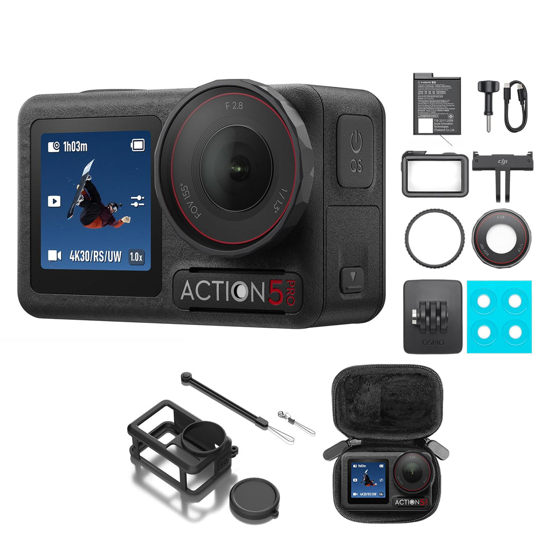 DJI Osmo Action 5 Pro Standard Combo mit Zubehör, Action Cam 4K mit 1/1,3" Sensor, 4K/120fps Videoka