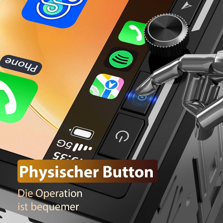 2 DIN Autoradio mit Bildschirm, 7 Zoll Wireless CarPlay Apple Android Auto, DAB+ Radio Bluetooth Car