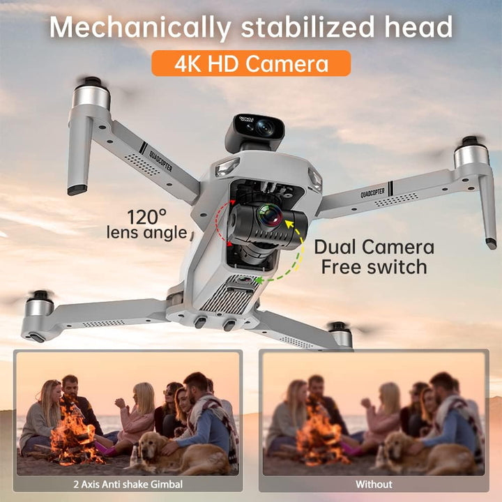 X-Verse KF102 MAX Drohne mit Kameras 4K, 360° Laser Hindernisvermeidung, 2 Achsen Gimbal, 5G FPV Fal