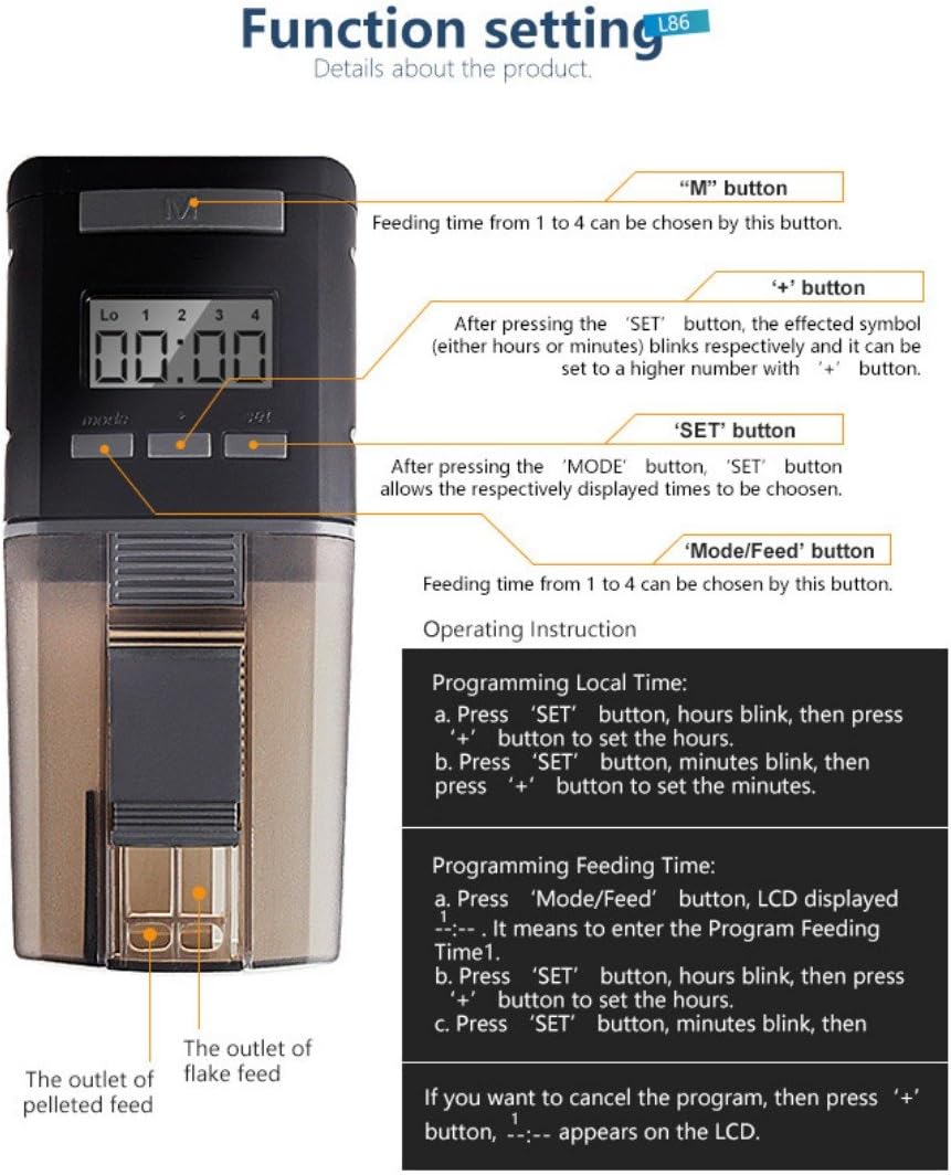 Aquarium Fish Feeder Automatic Fish Feeders Auto Fish Food Timer Feeder for Fish Tank