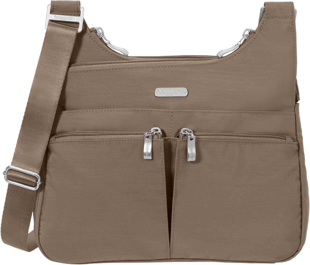 Baggallini Cross-Over-Crossbody-Tasche – leicht, wasserabweisend Portobello, Portobello