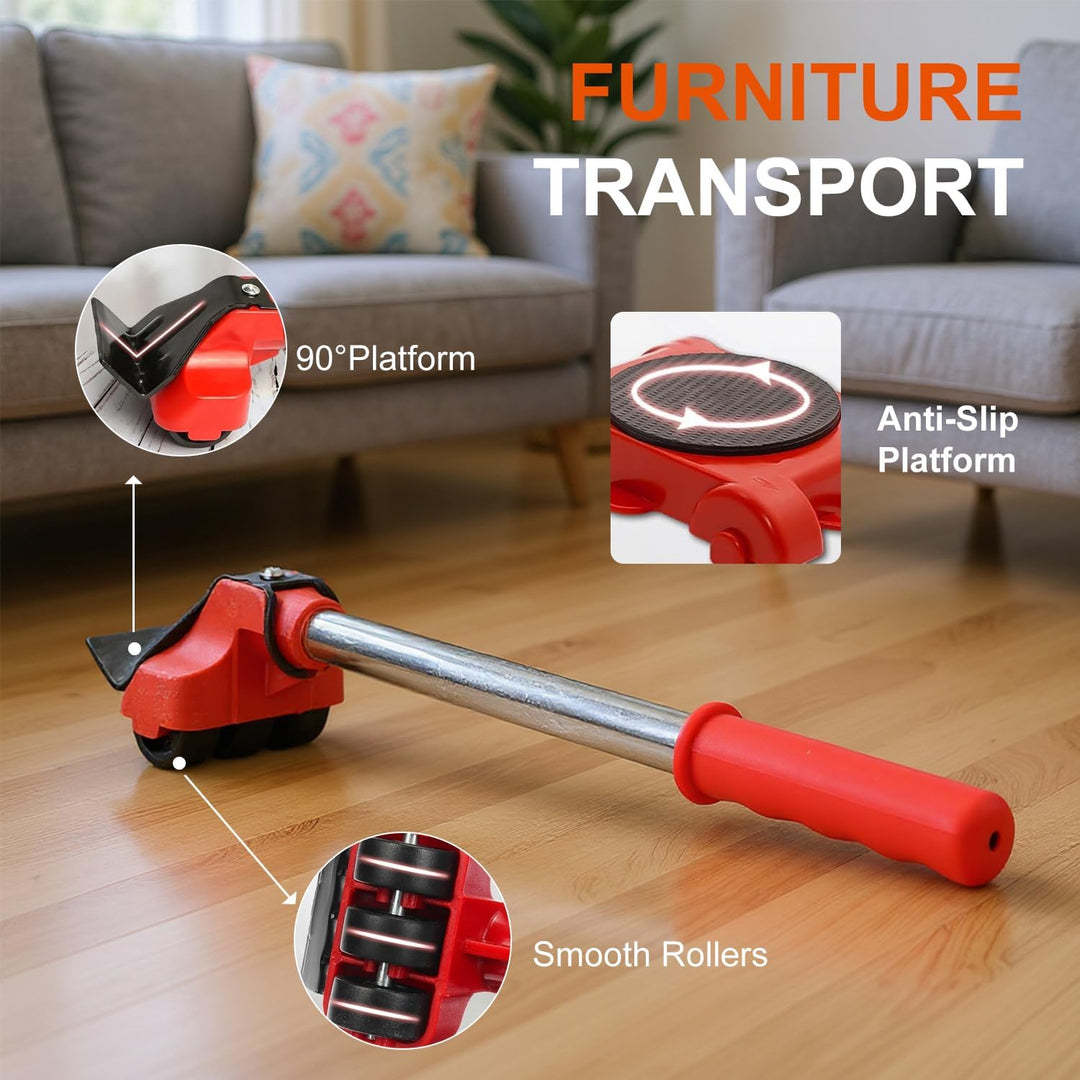 VOBOR Möbel Transportrollen Set, Möbelheber Mit 4 Stück Bewegen Sliders Schwere Möbelrollen Verschie