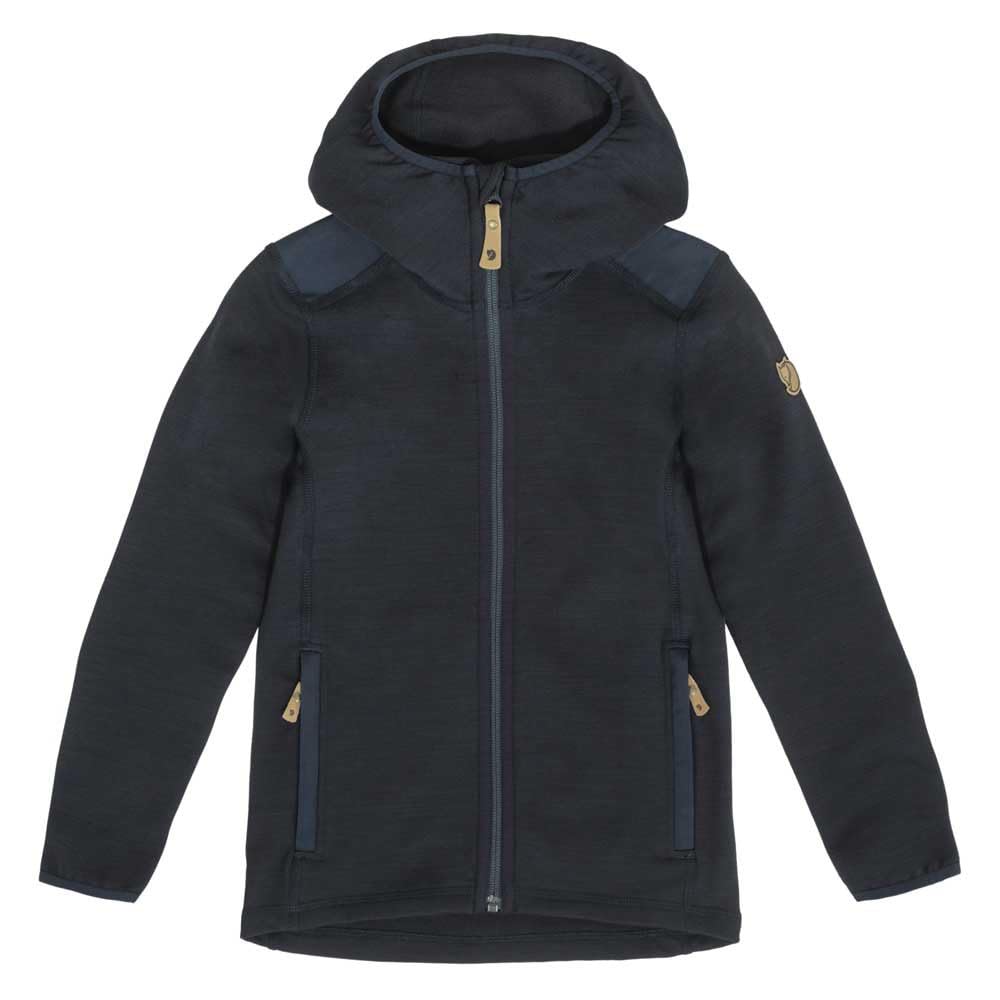 Fjällräven Unisex Kinder Keb Fleece Hoodie Sweatshirt (1er Pack) 134 Dark Navy, 134 Dark Navy