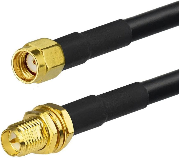 BINGFU WLAN Antenne Verlängerungskabel RP-SMA Stecker auf RP-SMA Buchse 5m KSR195 Antennenkabel 4 Ki