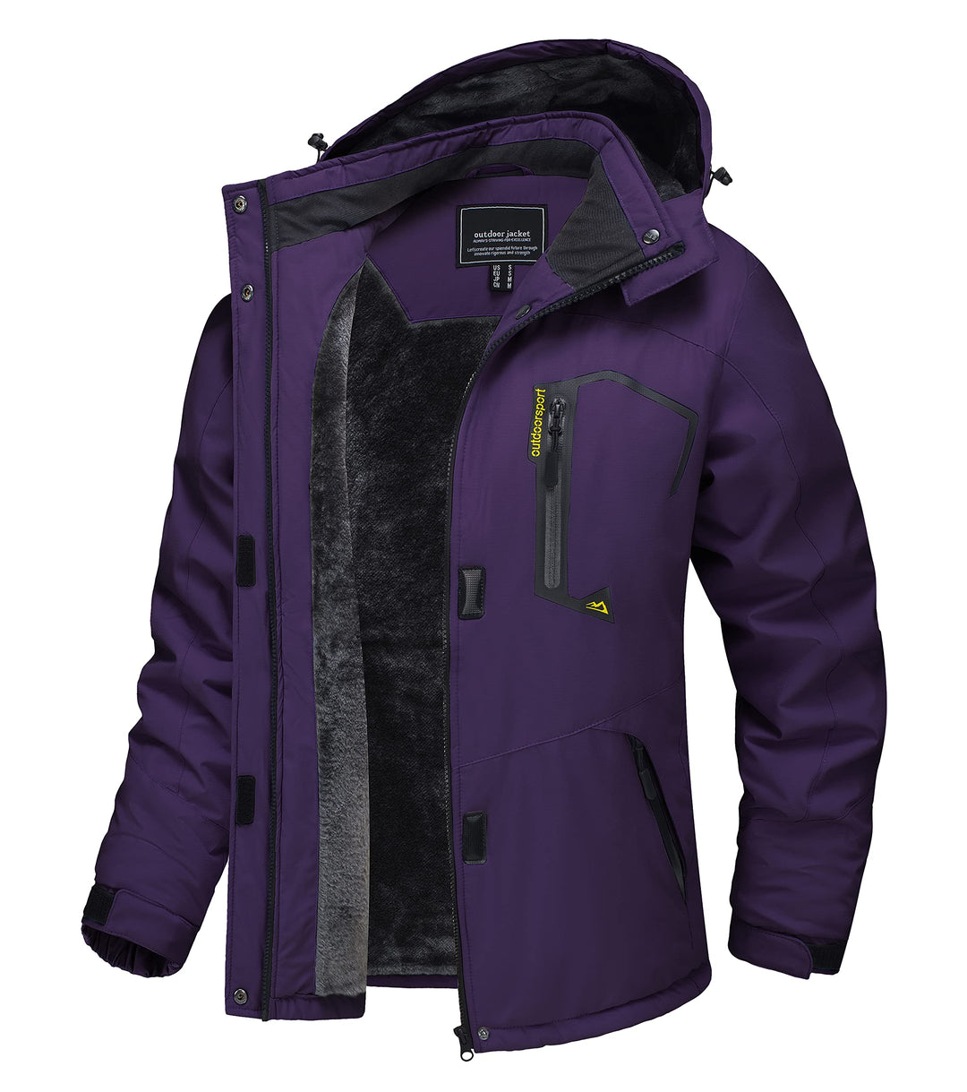 TACVASEN Damen Übergangsjacke Warm Winterjacke Gefüttert Wanderjacke Ski Jacket mit Wasserdichtem Re