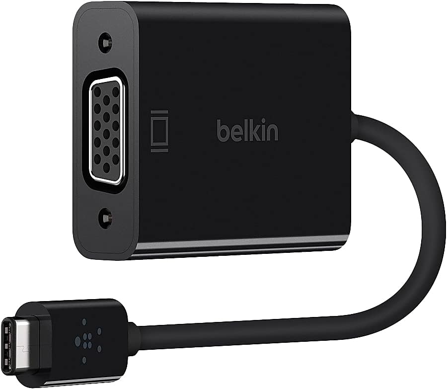 Belkin Adapter USB-C auf VGA (14cm, geeignet für Apple MacBook, Chromebook Pixel, VGA-Monitore) schw