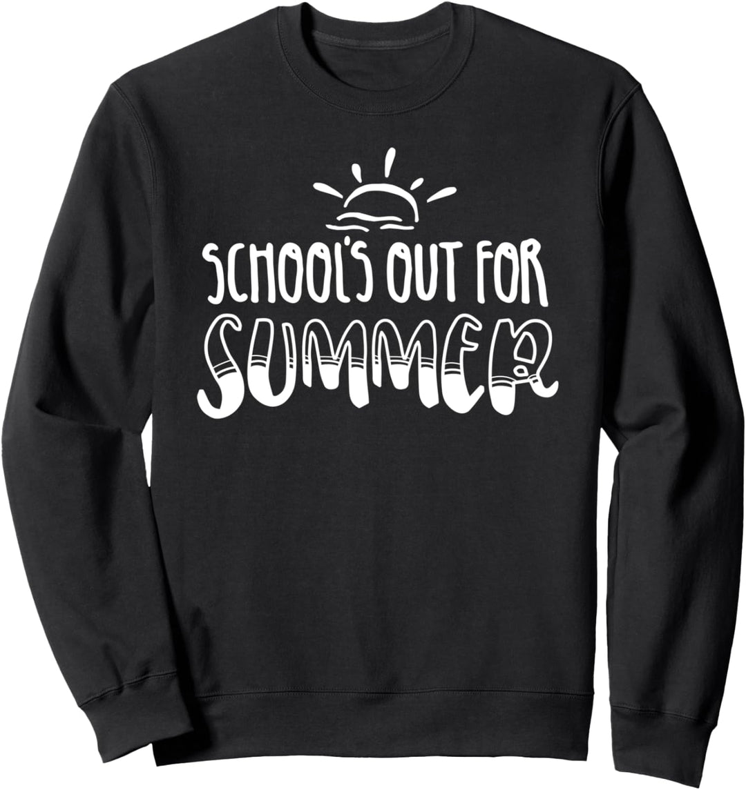 Retro letzter Tag der Schulschulen für Sommerlehrer Sweatshirt
