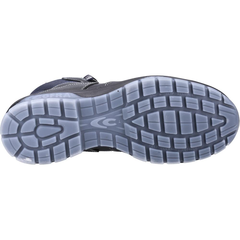 Cofra 20601-000.W47 FUNK BLACK S3 ESD SRC Sicherheitsstiefel, Schwarz/Blau/Grau, Grösse 47