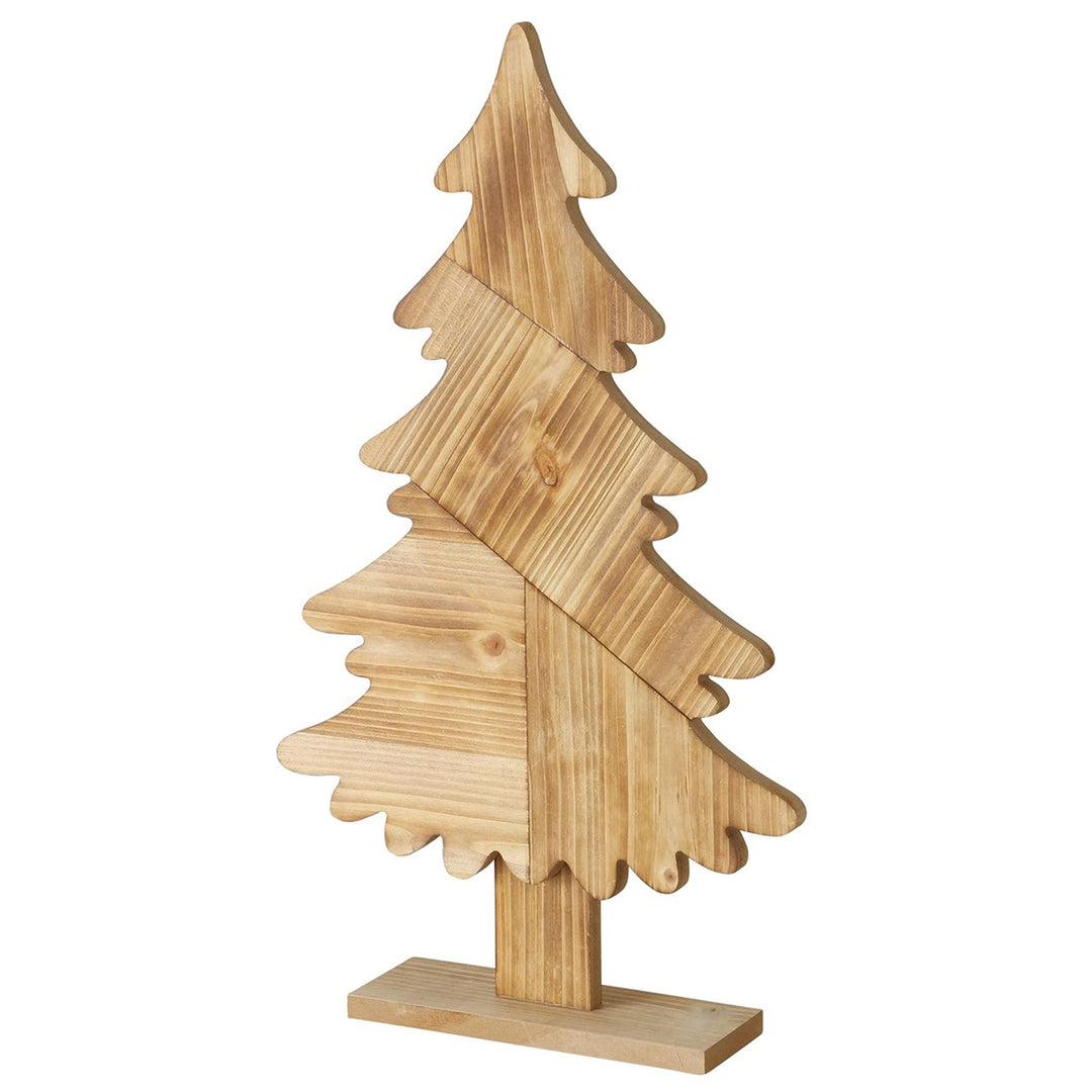 Boltze Deko-Aufsteller Darjan I H 50cm I Deko-Tanne aus Holz I Weihnachtsbaum I Weihnachts-Deko Tann