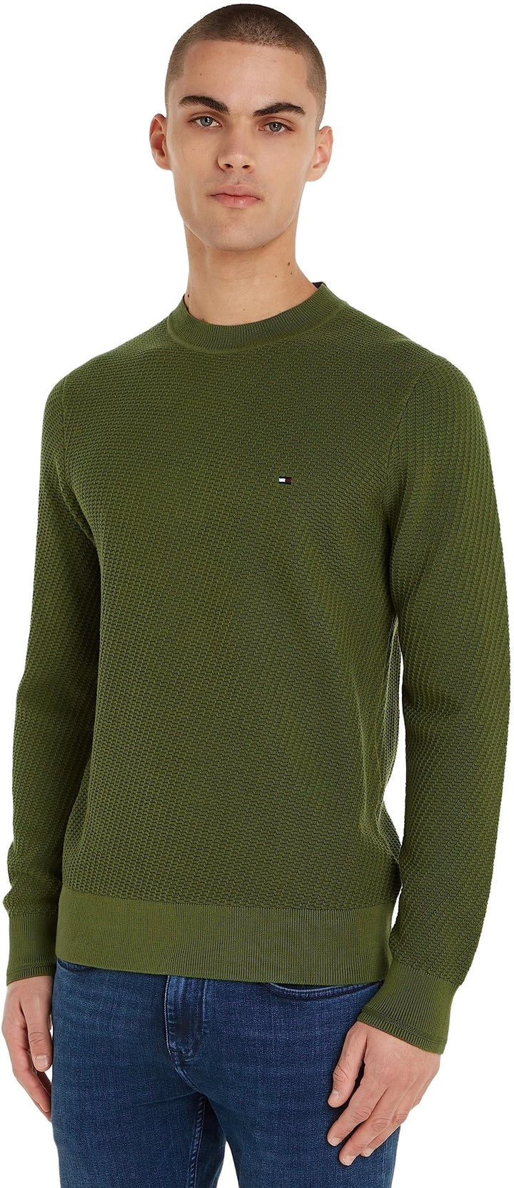 Tommy Hilfiger Herren Pullover XL Grün (Putting Green), XL Grün (Putting Green)