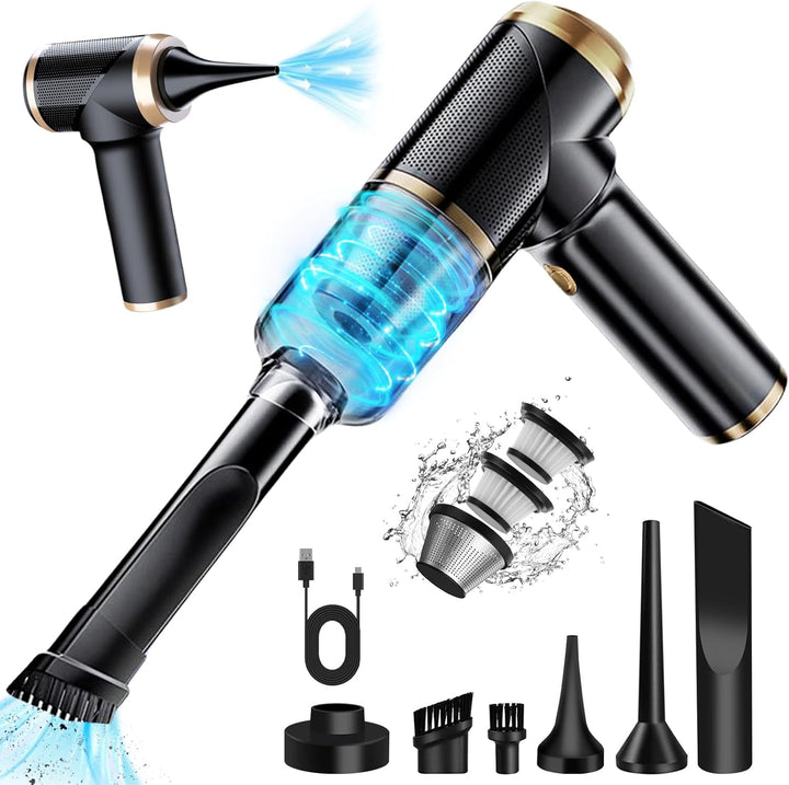 Akku Staubsauger, Handstaubsauger mini Staubsauger kabelloser, Auto-multifunktionaler mit Bürste, Fl