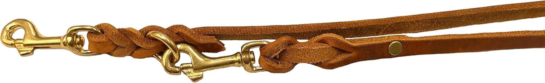 Hundeleine Fettleder Messing kleine Hunde/grosse Hunde 2m / 2,40m / 2,80m / 3,50m / 5m Doppelleine v