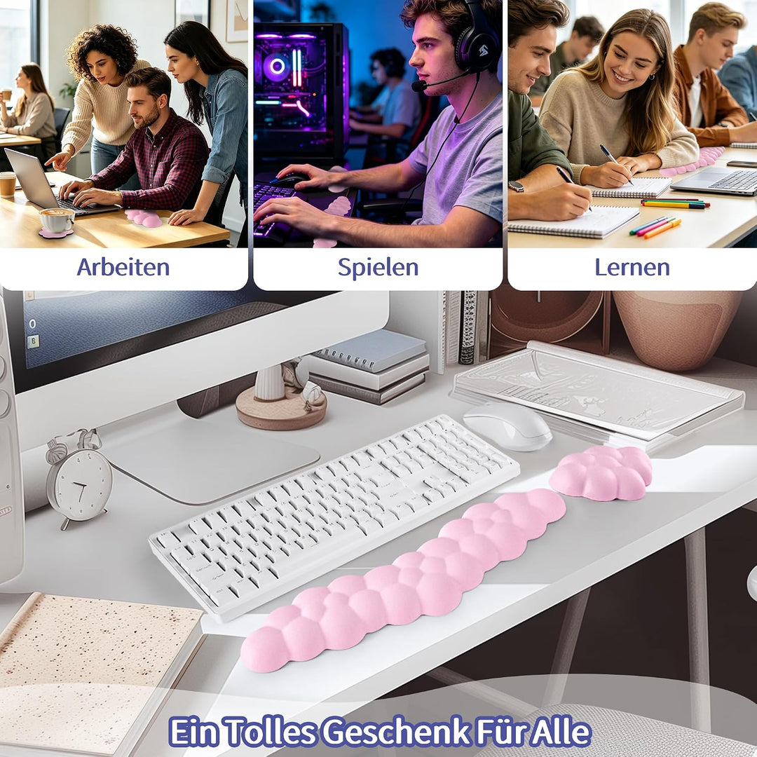 Handballenauflage Tastatur Wolke, Ergonomisches Handauflage Tastatur Wolke Mit PU Leder Memory Schau