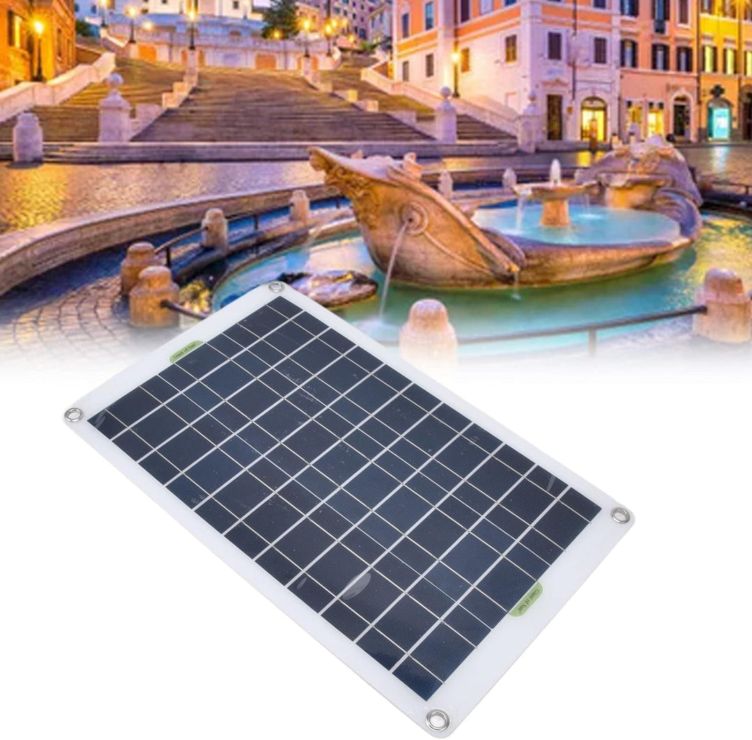 Solar Springbrunnen Pumpe, 50W Panel 800L/h 12V Geräuscharmes DC Solar Wasserpumpen Kit mit Solar Pa