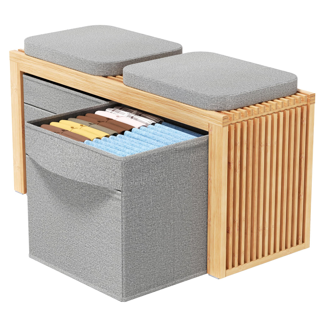 Bambus Sitzbank Mit Stauraum - Sitzbank Flur - Sitztruhe Mit Stauraum | BAM BOO BOX Truhenbank mit S
