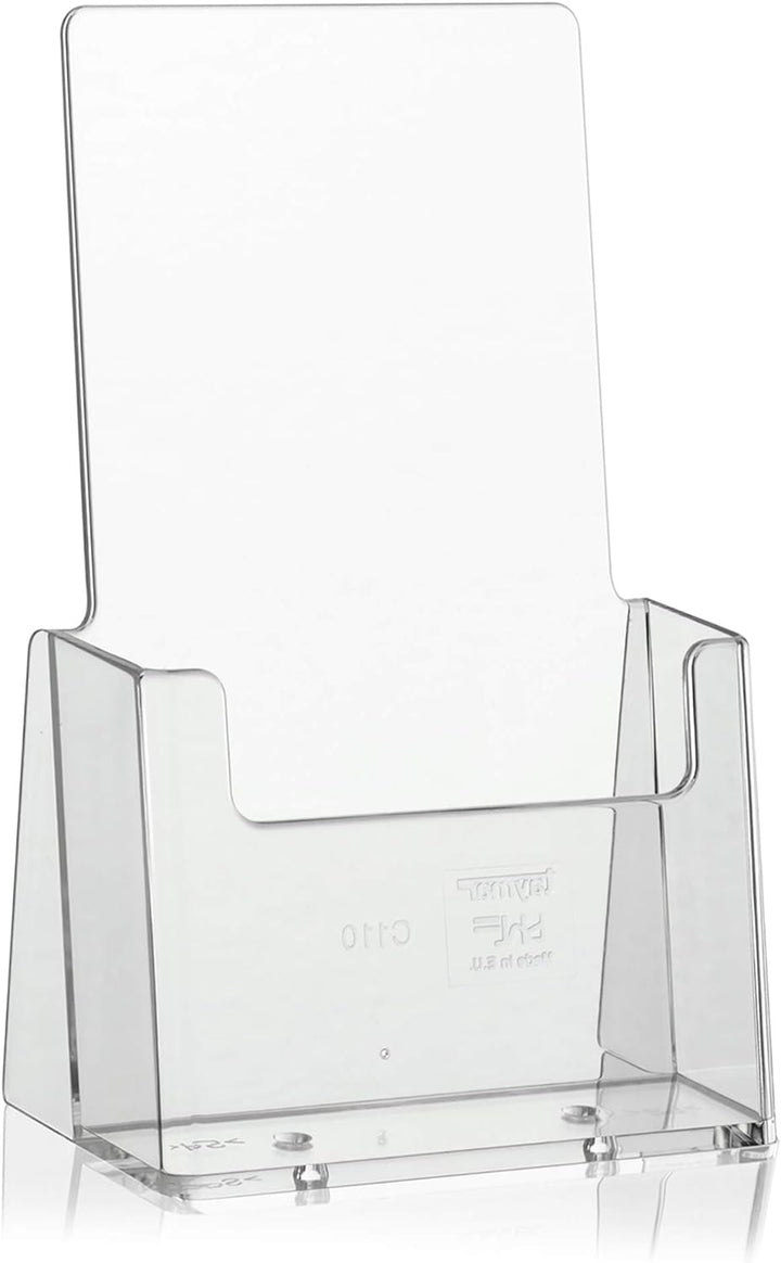 taymar C110 40 Stück Flyerständer, Prospekthalter, Prospektständer, DIN Lang (DL) transparent , 40 S