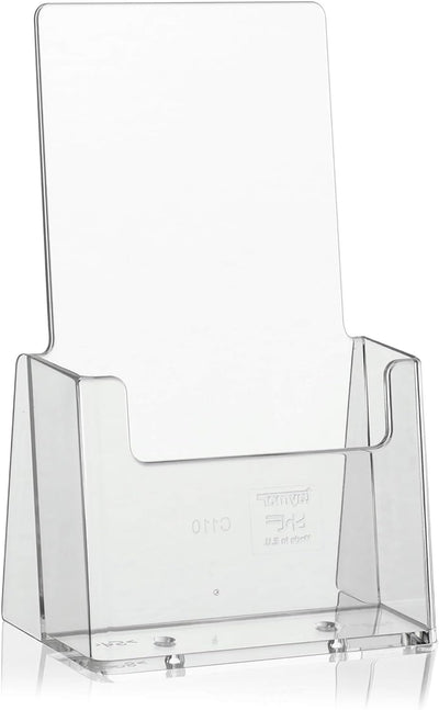 taymar C110 40 Stück Flyerständer, Prospekthalter, Prospektständer, DIN Lang (DL) transparent , 40 S