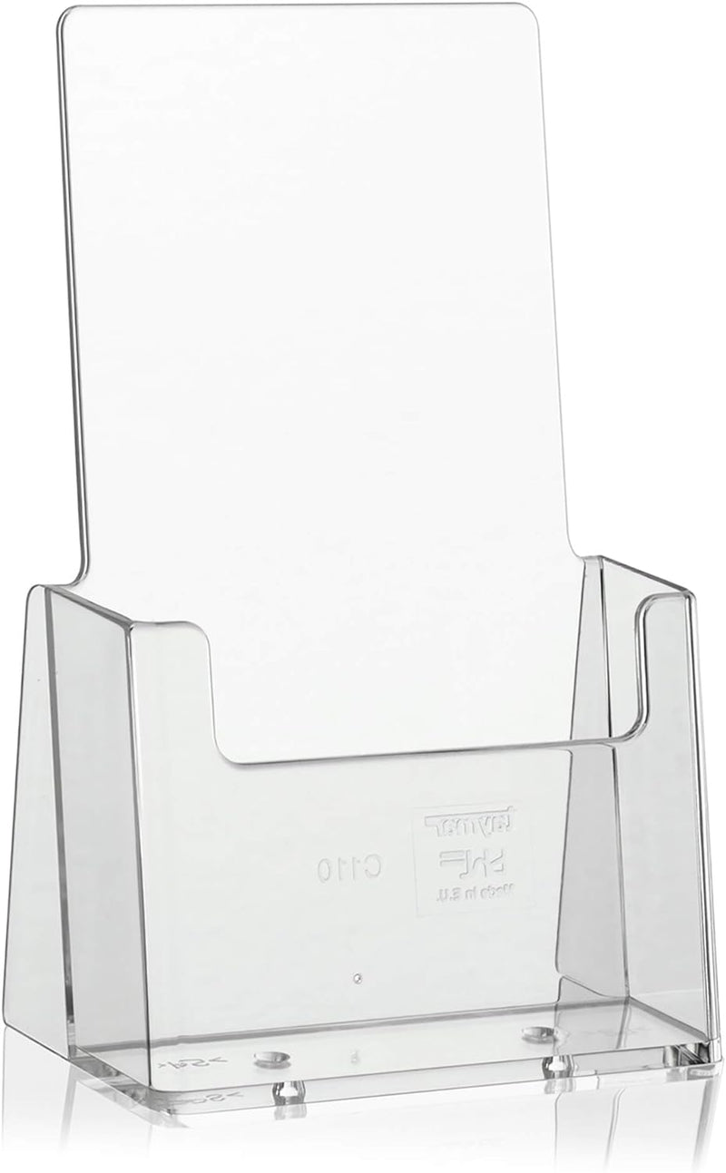 taymar C110 40 Stück Flyerständer, Prospekthalter, Prospektständer, DIN Lang (DL) transparent , 40 S