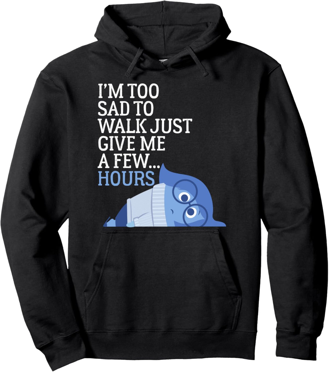 Disney Pixar Inside Out Sandness Too Sad To Walk Pullover Hoodie