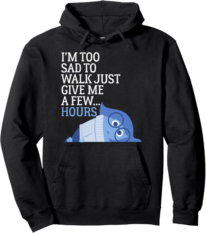 Disney Pixar Inside Out Sandness Too Sad To Walk Pullover Hoodie