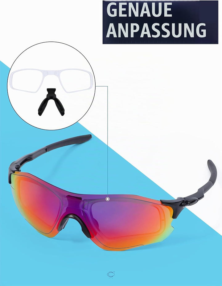 Saucer Insert Clip-On | Rx Optischer Einsatz für Oakley EV Zero Series Sonnenbrille - Transparent, f