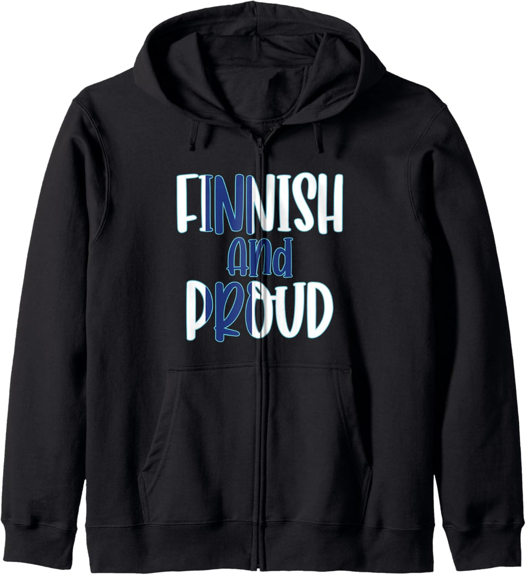 Finnisch und stolz - Finnischer Flaggen-Stolz Kapuzenjacke
