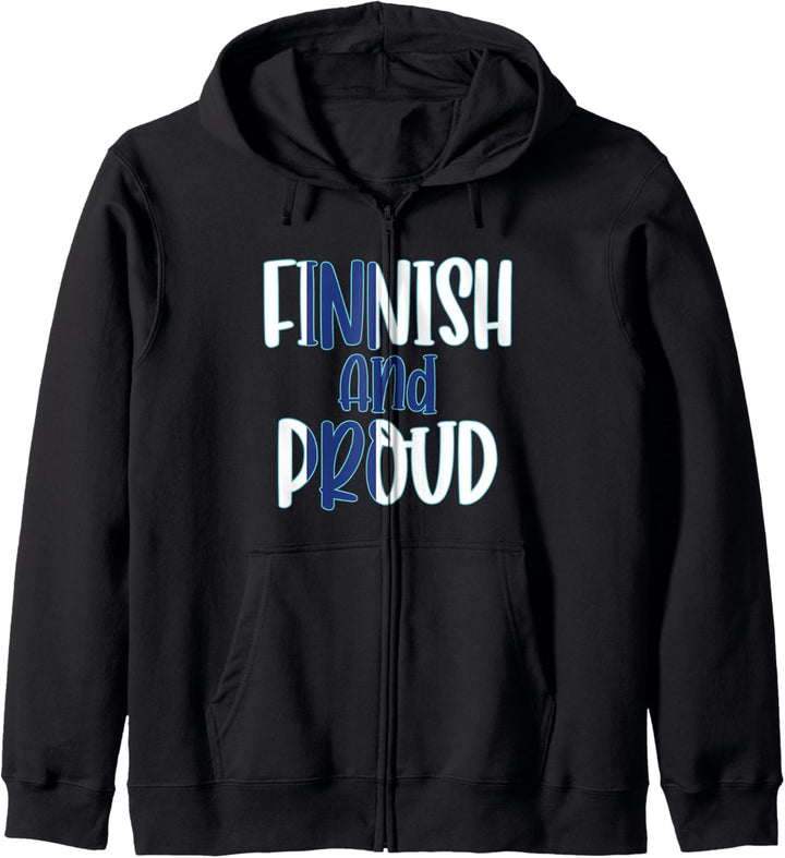 Finnisch und stolz - Finnischer Flaggen-Stolz Kapuzenjacke