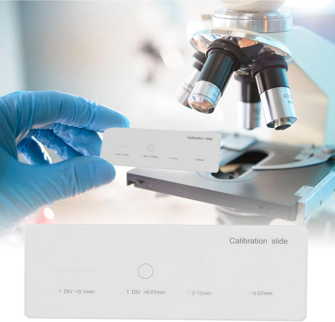 Objektträger, Mikrometer-Kalibrierungs-Objektträger-Mikrometer Div 0,01 mm, Mikroskop-Mikrometer