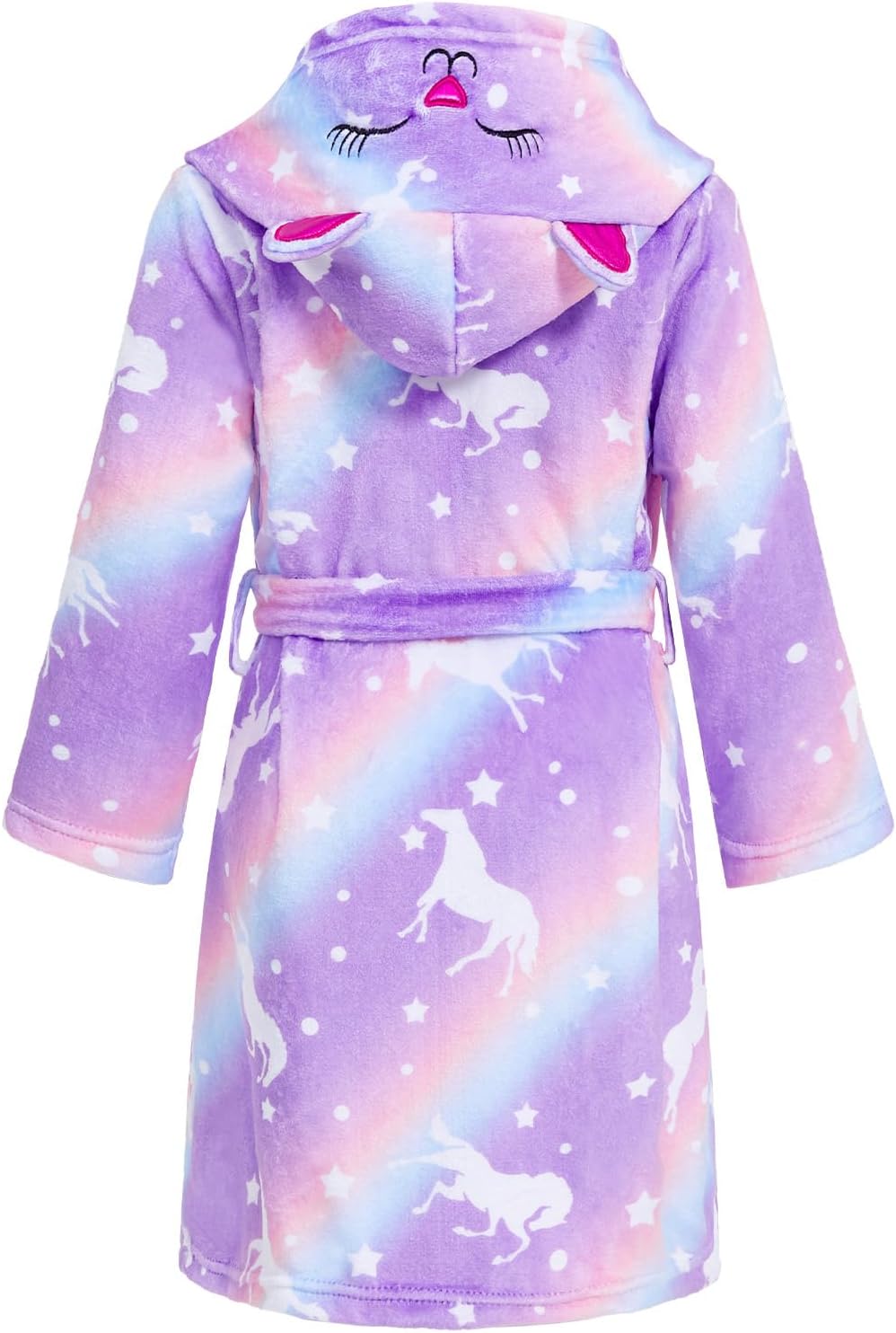 WYTbaby Bademantel Kinder Mädchen Flauschig Fleece bademantel mädchen Lange Ärmel Kinderbademantel m