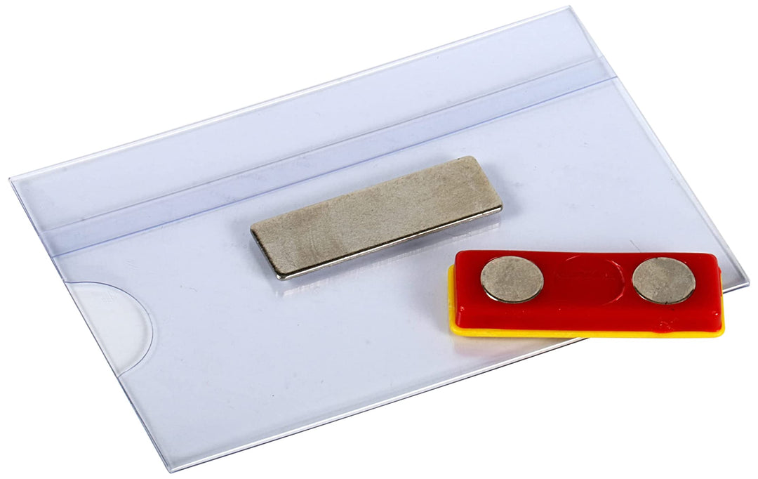 EUROPEL Kunststoff-Ausweishalter mit Magnetverschluss - Set zu 24 Stück - 90 x 55 mm - Ausweis- und