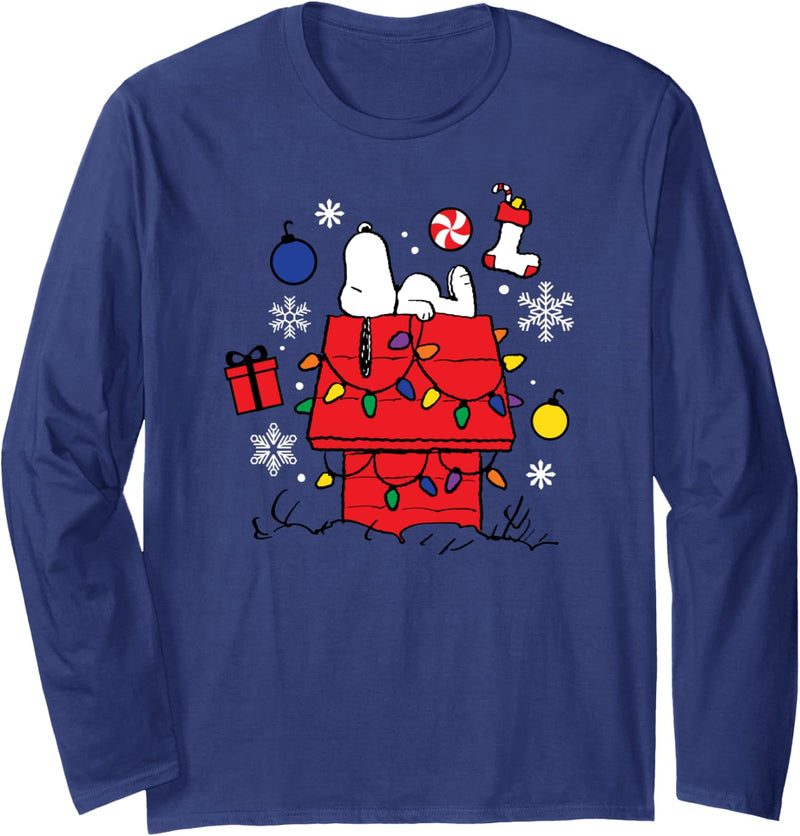 Peanuts Weihnachten Snoopy Träumen Langarmshirt