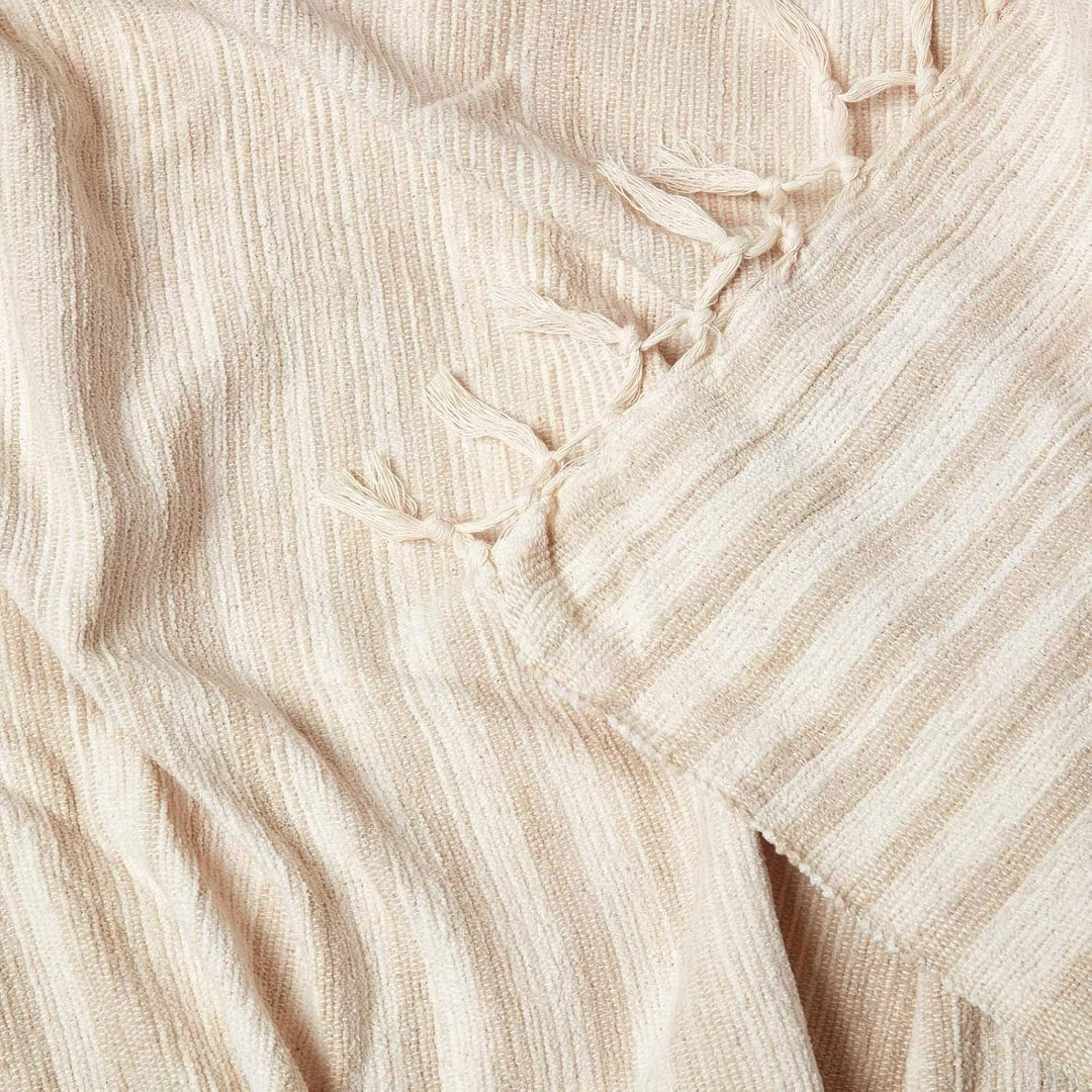 Homescapes Chenille-Tagesdecke, beige, Wohndecke 150 x 200 cm, Sofaüberwurf/Plaid aus 100% Baumwolle