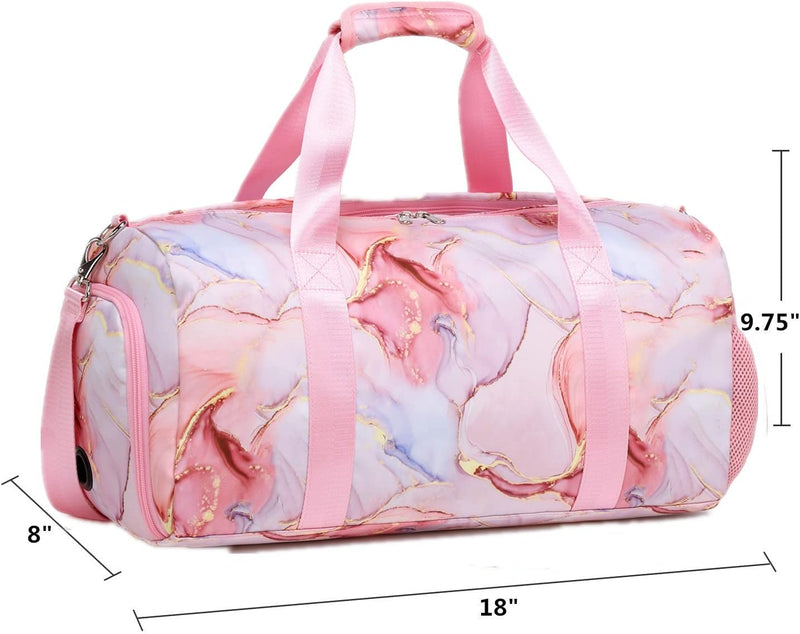 Reisetasche Mädchen Kinder Sporttasche Trainingstasch Schwimmtasche Kinder Weekend Bag Tanztasche Gy