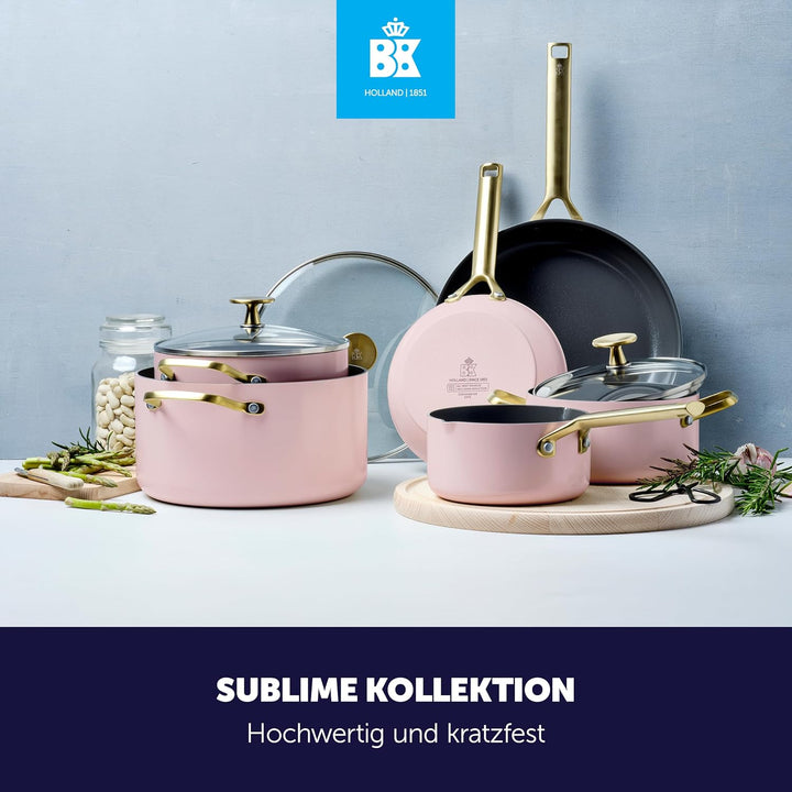 BK Sublime Keramik-Antihaft-Wok 28 cm/3,69, PFAS-frei, Induktion, Goldene Edelstahlgriffe, Backofenf