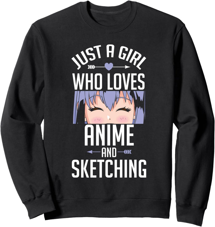 Anime Sketching Japanese Cosplay Sweatshirt