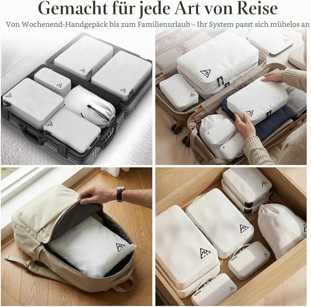 Deluxe Kompressions-Verpackungswürfel für Reisen, Platz maximieren im Gepäck, patentiertes HybridMax
