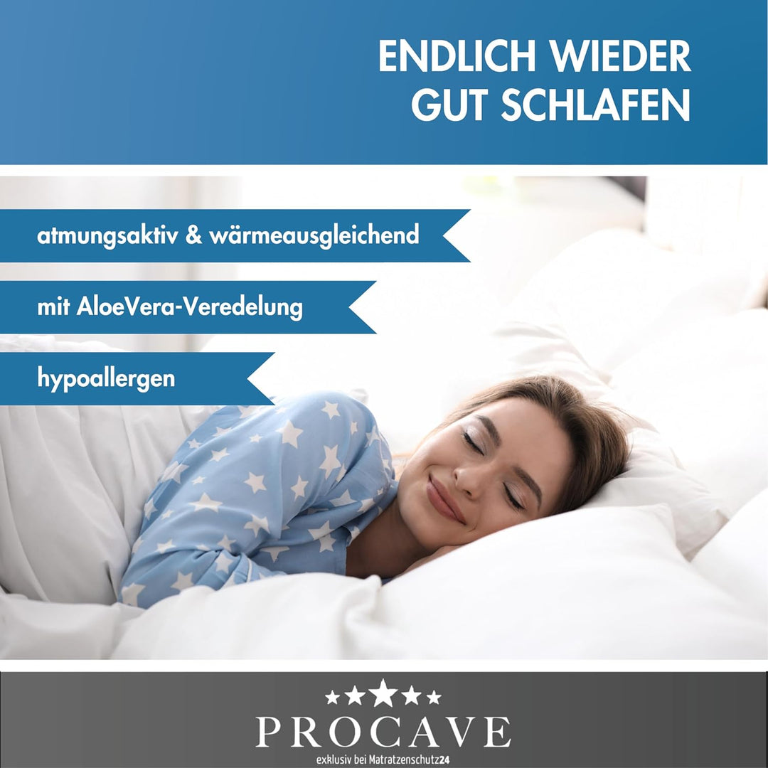 PROCAVE Micro-AloeVera Sommerdecke 155x200cm mit AloeVera-Veredelung | Microfaser | Aloe Vera | Step