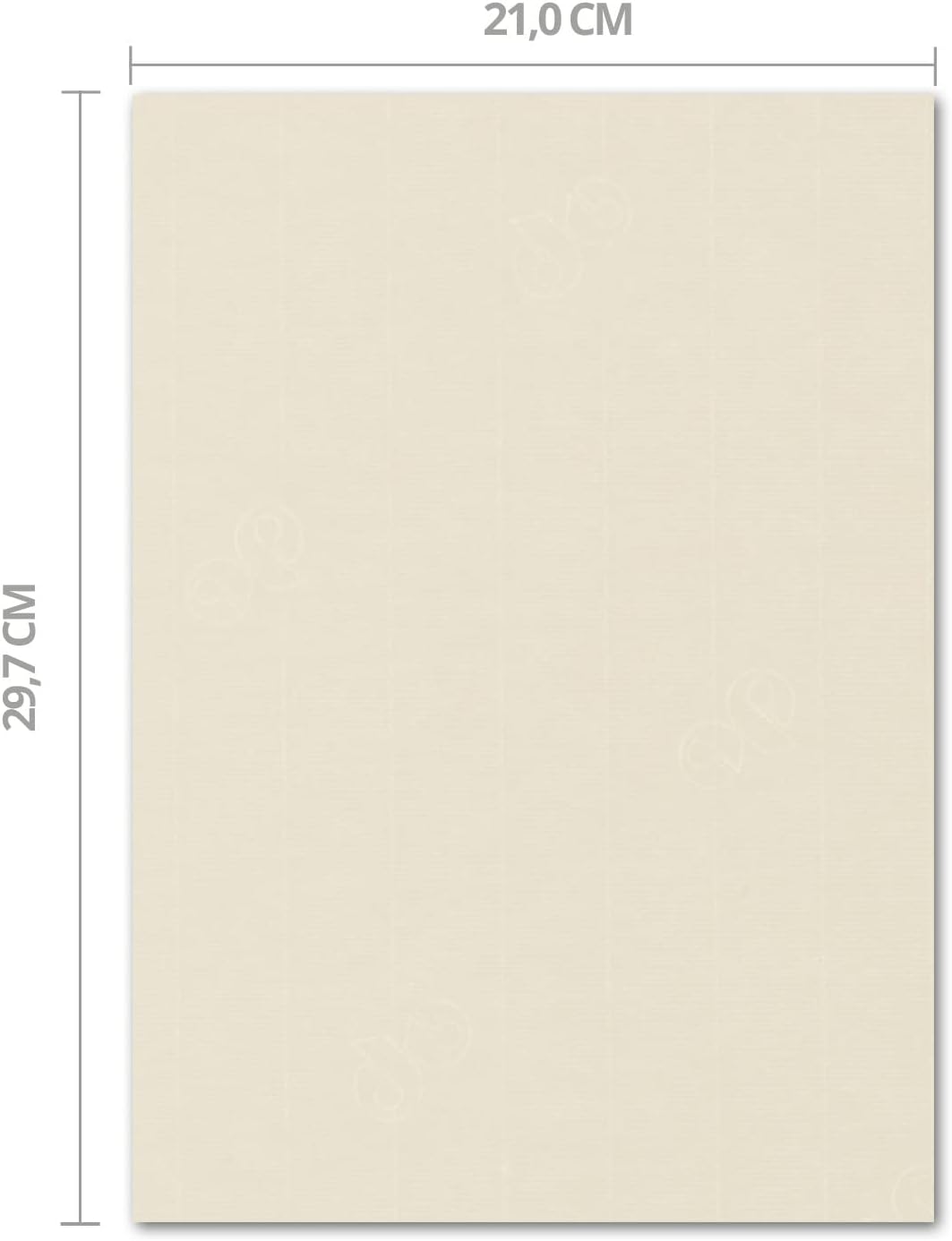 ARTOZ 50x Bastelpapier Bastelkarton - Chamois - DIN A4 297 x 210 mm - Edle Egoutteur-Rippung - Hochw