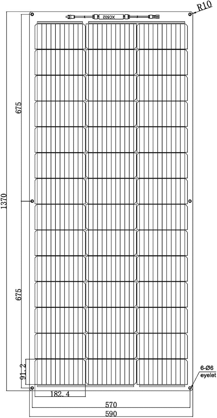 enjoy solar ETFE Marine 150W 12V Semiflexibles Solarpanel Solarmodul Photovoltaikmodul, PERC 166 * 1