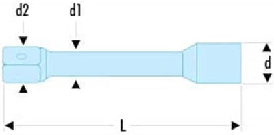 FACOM 3/4 Zoll Verlängerung Länge 400 mm, 1 Stück, K.215B